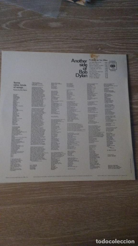 Discos de vinilo: DISCO DE BOB DYLAN, ANOTHER SIDE OF BOB DYLAN, EDITADO EN ESPA&Ntilde;A - Foto 2