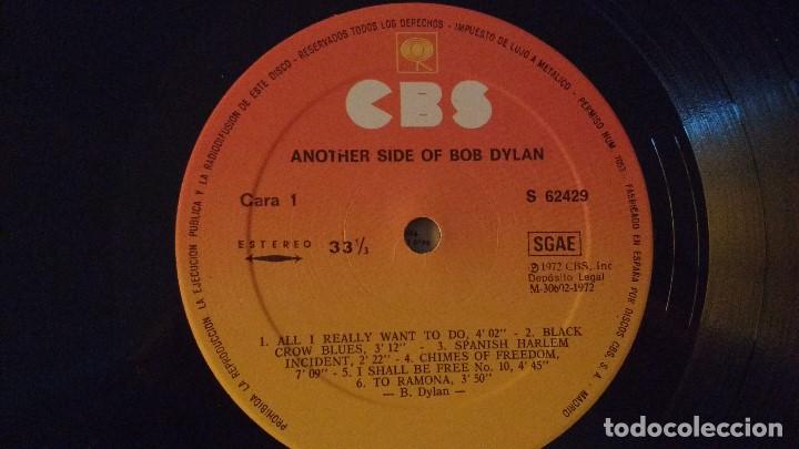 Discos de vinilo: DISCO DE BOB DYLAN, ANOTHER SIDE OF BOB DYLAN, EDITADO EN ESPA&Ntilde;A - Foto 3
