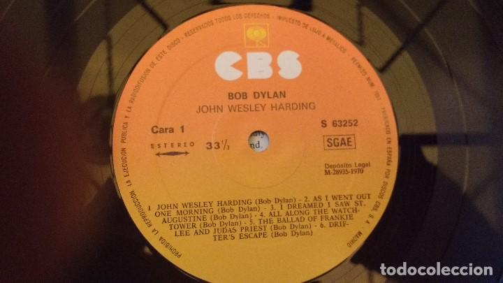 Discos de vinilo: DISCO DE BOB DYLAN, JOHN WESLEY HARDING, EDITADO EN ESPA&Ntilde;A - Foto 3