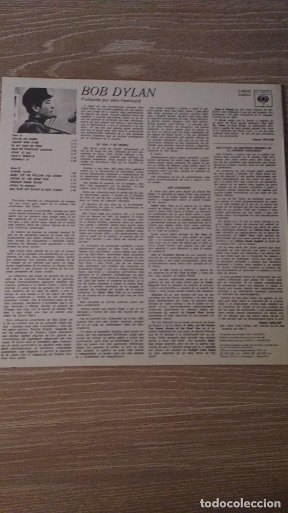 Discos de vinilo: DISCO DE BOB DYLAN, BOB DYLAN , EDITADO EN ESPA&Ntilde;A - Foto 2