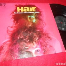 Disques de vinyle: HAIR THE AMERICAN TRIBAL LOVE ROCK MUSICAL BSO OST MUSICAL LP 1969 SAGA EDICION INGLESA ENGLAND UK. Lote 129943271