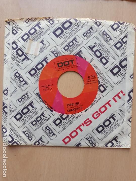 Discos de vinilo: Chantays- pipeline/move it- single dot records usa - Foto 1