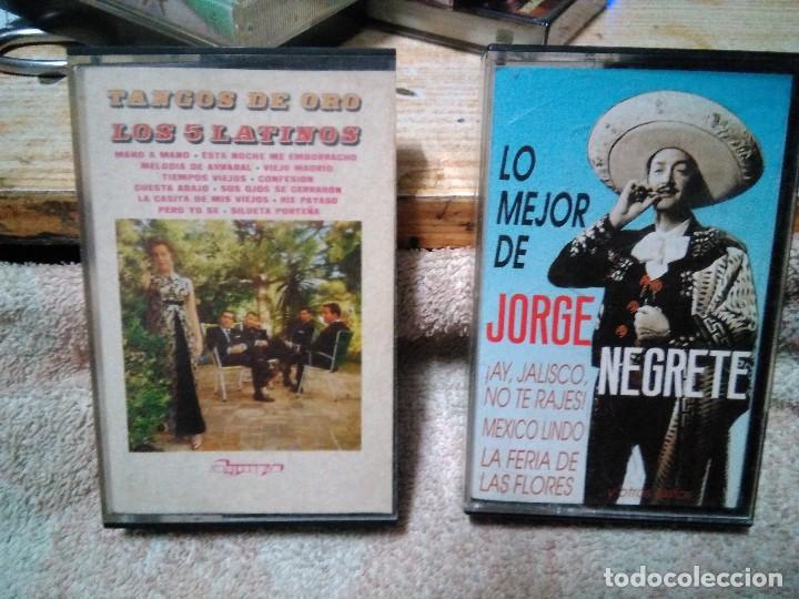 Discos de vinilo: Cassettes de los 5 Latinos Y Jorge Negrete - Foto 1