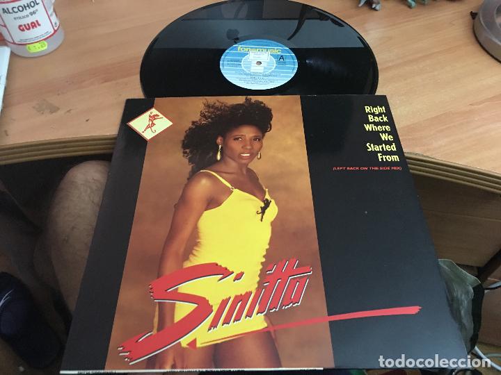 Discos de vinilo: SINITTA (RIGHT BACK WHERE STARTED FROM) MAXI ESPA&Ntilde;A 1989 (B-26) - Foto 1