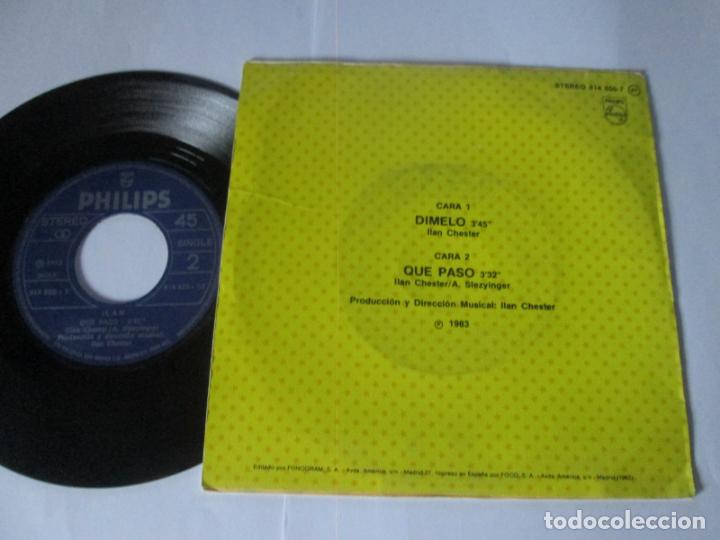 Discos de vinilo: ILAN - DIMELO + QUE PASO -SINGLE- PHILIPS 1983 SPAIN - Foto 2