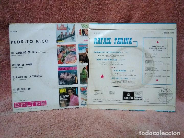 Discos de vinilo: SINGLES DE PEDRITO RICO Y RAFAEL FARINA - Foto 4