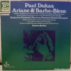 Discos de vinilo: PAUL DUKAS - ARIANE & BARBE-BLEU (CAJA 2 LPS + LIBRETO ERATO FRANCIA) VINILOS COMO NUEVOS. Lote 308325533