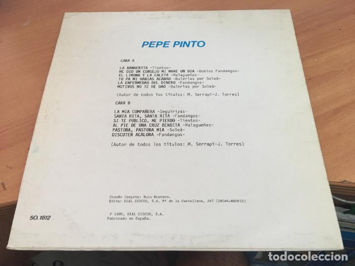 Discos de vinilo: PEPE PINTO LP ESPA&Ntilde;A 1985 (B-25) - Foto 3