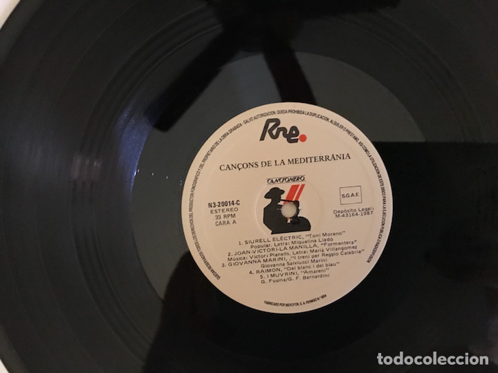 Discos de vinilo: Cancons de la mediterrania. Camar&oacute;n de la Isla... - Foto 4