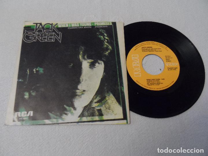 Discos de vinilo: JACK GREEN - WHEN I WAS YOUNG / PROMISES - Foto 1