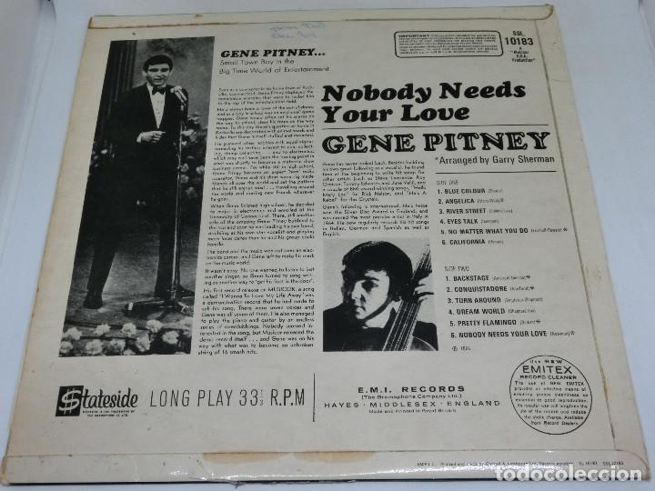 Discos de vinilo: LP GENE PITNEY - NOBODY NEEDS YOUR LOVE - 1966 - Foto 2