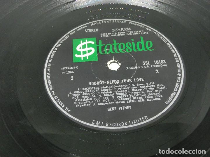 Discos de vinilo: LP GENE PITNEY - NOBODY NEEDS YOUR LOVE - 1966 - Foto 5
