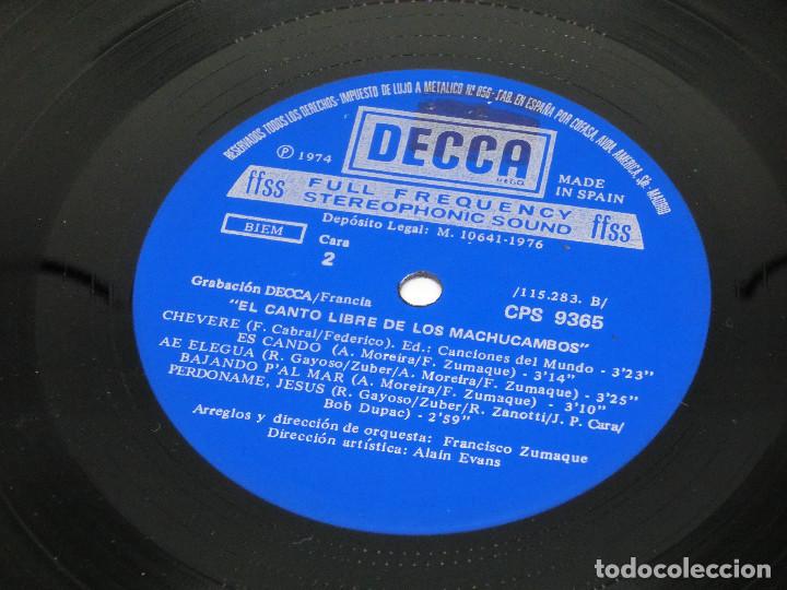 Discos de vinilo: LP - LOS MACHUCAMBOS - EL CANTO LIBRE DE - 1975 - Foto 5