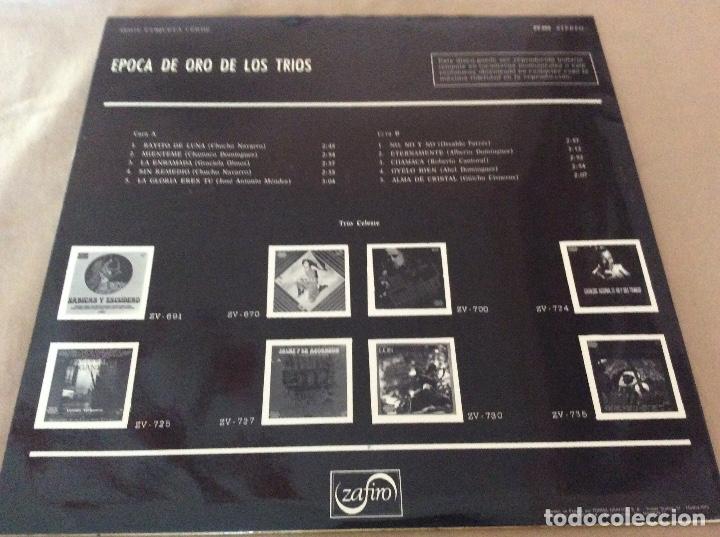 Discos de vinilo: TR&Iacute;O CELESTE - &Eacute;POCA DE ORO DE LOS TR&Iacute;OS. Zafiro 1975. - Foto 2