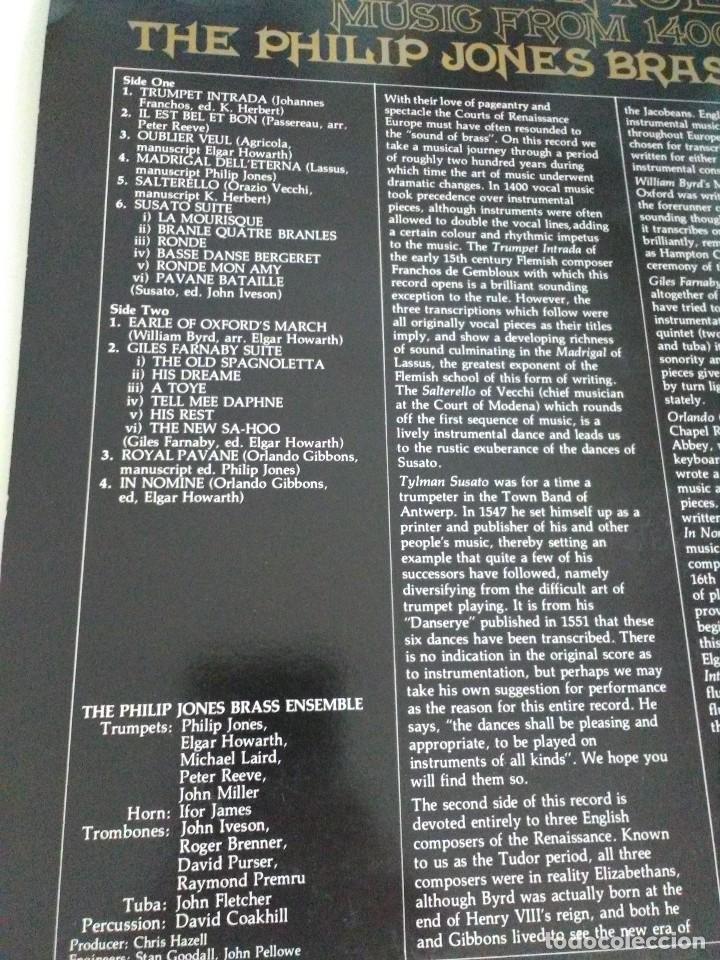 Discos de vinilo: Philip jones brass ensemble, renacimiento lp - Foto 2