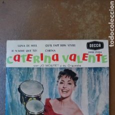 Discos de vinilo: CATERINA VALENTE - LUNA DE MIEL / CARINA / EP DECCA EDICIÓN ESPAÑOLA 1960.