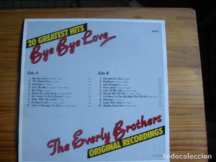 Discos de vinilo: The Everly Brothers - Bye bye love - Foto 2