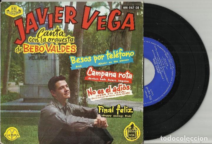 Disques de vinyle: JAVIER VEGA ep BESOS POR TELEFONO +3 1961