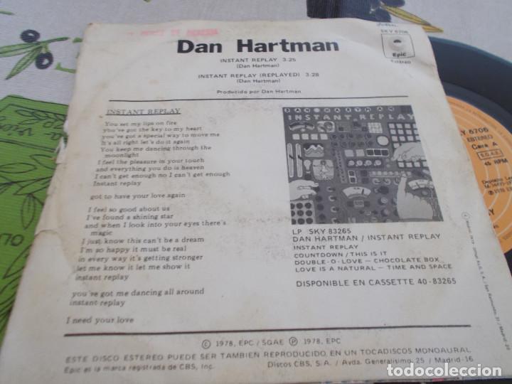 Discos de vinilo: DAN HARTMAN, INSTANT REPLAY, - Foto 3