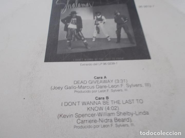 Discos de vinilo: SHALAMAR. DEAD GIVEAWAY. - Foto 2