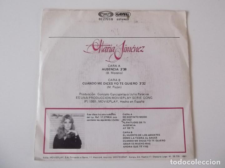 Discos de vinilo: MARIA JIMENEZ - Ausencia - Foto 2