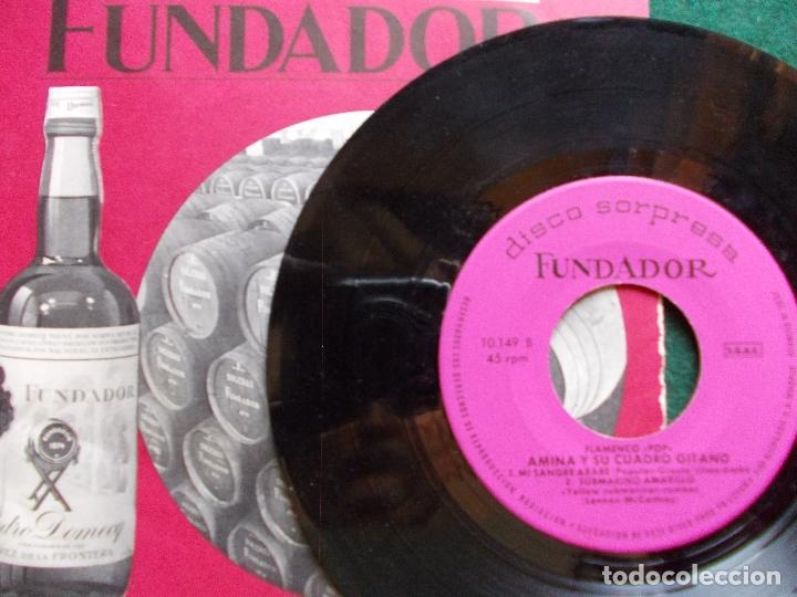 Discos de vinilo: singel Fundador Amina y su cuadro gitano - Foto 1