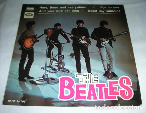 Discos de vinilo: THE BEATLES - HERE THERE AND EVERYWHERE + 3 - EP 1966 - Foto 1