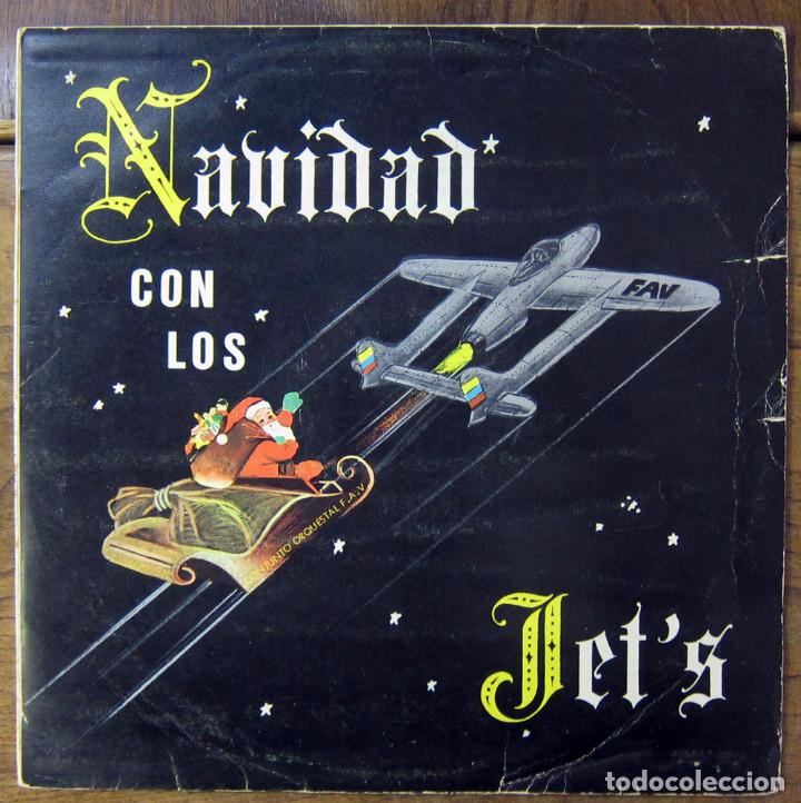 Vinyl records: NAVIDAD CON LOS JET'S - ORQUESTA FUERZAS AEREAS DE VENEZUELA - SALSA, BOLERO, GUAGUANCO - LOS JETS