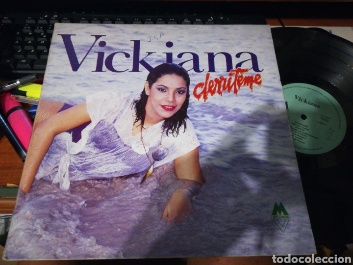 Vinyl records: Vickiana lp derriteme santo domingo 1992 carpeta doble