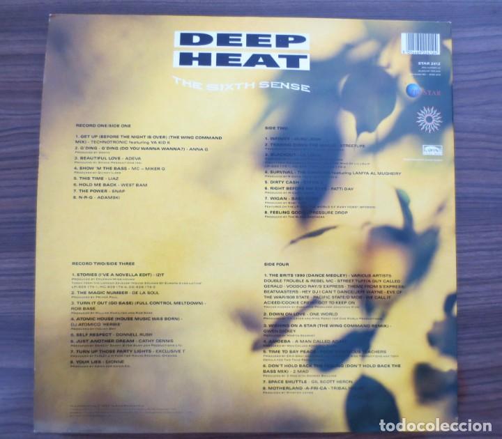 Discos de vinilo: DOBLE LP -DEEP HEAT - THE SIXTH SENSE- 1990 - Foto 3