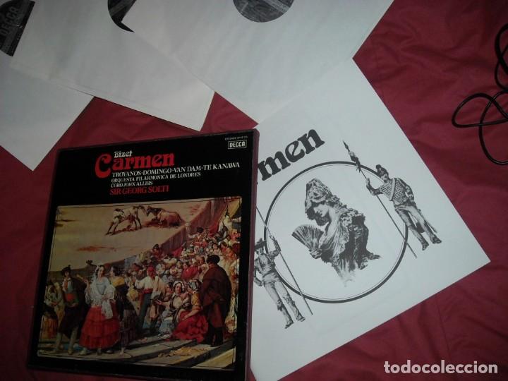 Discos de vinilo: CARMEN de Bizet - SOLTI - caja 3 lps conmm libreto-kanawa-domingo-troyanos - Foto 1 - 131620006
