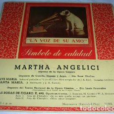 Discos de vinilo: MARTHA ANGELICI - AVE MARIA - EP 1958