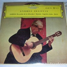 Discos de vinilo: ANDRÉS SEGOVIA – TARREGA: RECUERDOS DE ALHAMBRA - MARIETA - CAPRICHO ÁRABE - MARIA - EP 1962