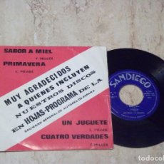 Discos de vinilo: JOSÉ RUBIO Y SU CONJUNTO UN JUGUETE +3 60´S GROOVE PRIVATE-FRANK MILLER * PROMO -SANDIEGO-1968-. Lote 131623970