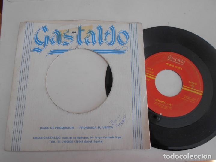 Discos de vinilo: MIGUEL RIERA-SINGLE ROSANA - Foto 1