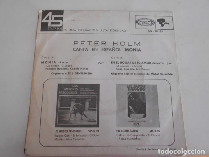 Discos de vinilo: PETER HOLM-SINGLE MONIA-EN ESPA&Ntilde;OL - Foto 2