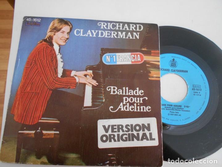 Discos de vinilo: RICHARD CLAYDERMAN-SINGLE BALLADE POUR ADELINE - Foto 1