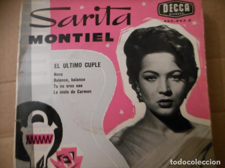 Discos de vinilo: SARITA MONTIEL - EL ULTIMO CUPLE - Foto 1