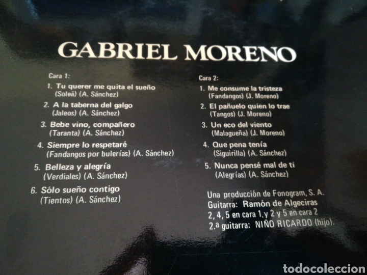 Discos de vinilo: Gabriel moreno lp 1974 /2 - Foto 2