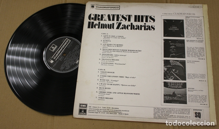 Discos de vinilo: LP HELMUT ZACHARIAS. GREATEST HITS. ODEON, 1973 - Foto 2