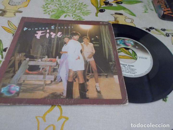 Discos de vinilo: POINTER SISTER. FIRE, LOVE IS LIKE A ROLLING STONE. - Foto 1