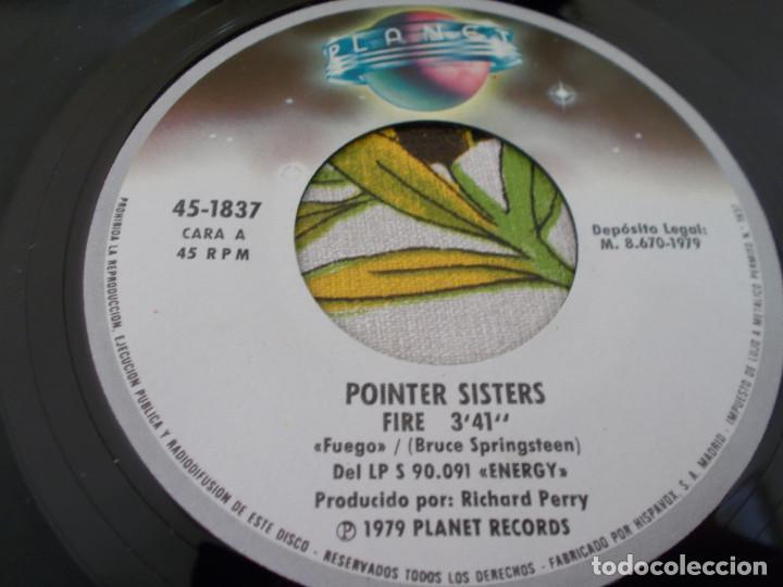 Discos de vinilo: POINTER SISTER. FIRE, LOVE IS LIKE A ROLLING STONE. - Foto 3