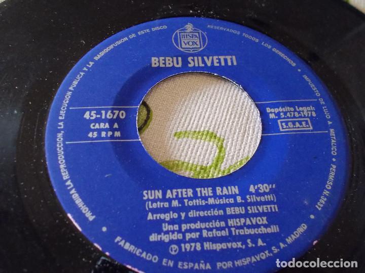 Discos de vinilo: BEBU SILVETTI. SUN AFTER THE RAIN. ONE NOTE SAMBA - Foto 3