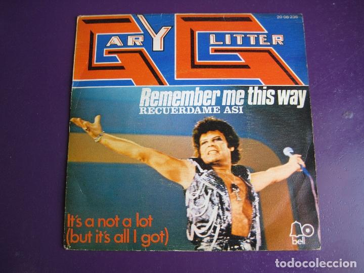 Dischi in vinile: GARY GLITTER Sg BELL 1974 remember me this way +1 GLAM ROCK 70'S - SLADE BOWIE T.REX BOLAN