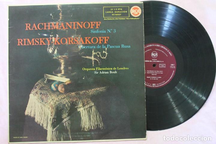 Discos de vinil: RACHMANINOFF - RIMSKY - KORSAKOFF ADRIAN BOULT LP VINYL MADE IN SPAIN 1959