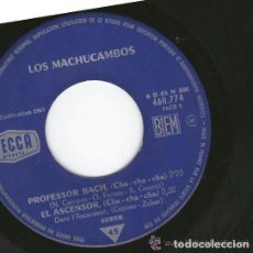 Discos de vinilo: LOS MACHUCAMBOS, PROFESSOR BACH + 3 TEMAS (CHA CHA CHA) - EP DECCA FRANCE 1963