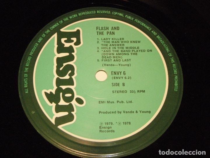 Discos de vinilo: FLASH & THE PAN ( FLASH & THE PAN ) ENGLAND - 1979 LP33 ENSIGN - Foto 5