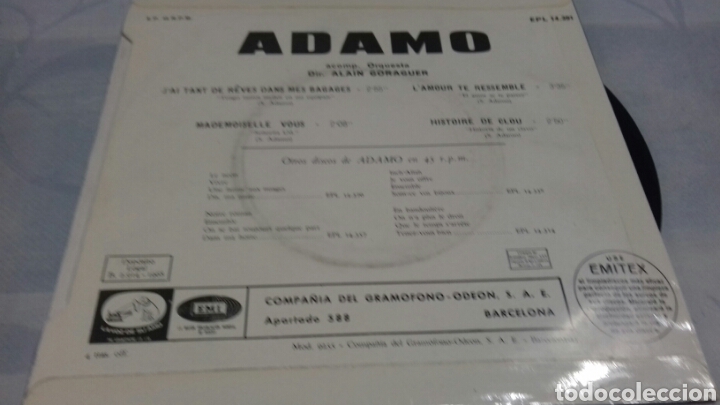 Discos de vinilo: ADAMO Mademoiselle vous - Foto 2