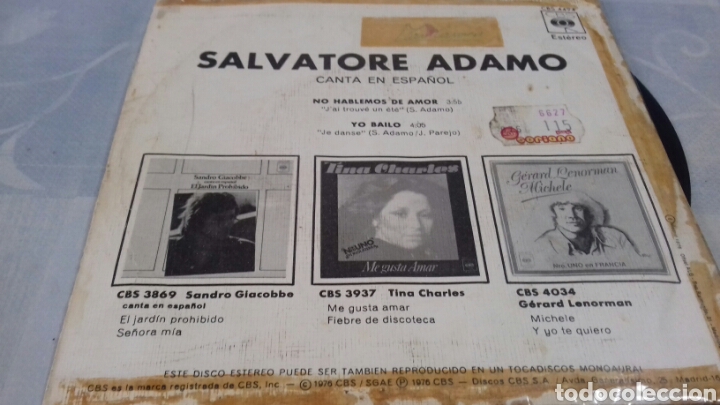 Discos de vinilo: ADAMO Canta en espa&ntilde;ol - Foto 2
