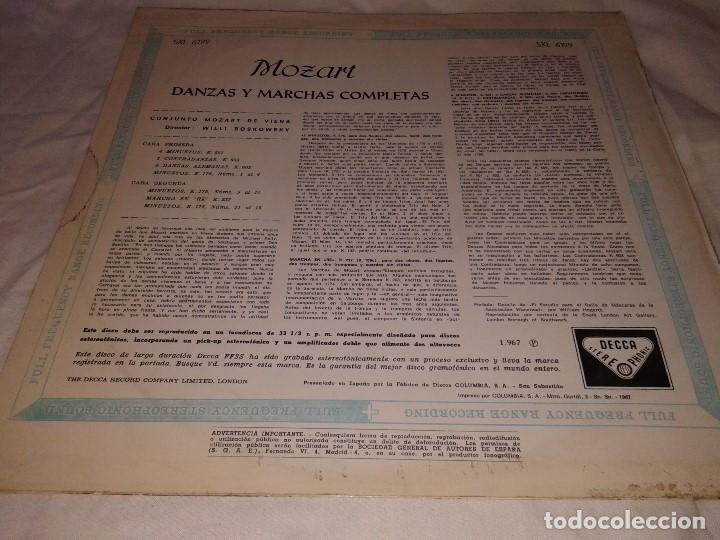 Discos de vinilo: MOZART, DANZAS Y MARCHAS COMPLETAS, 1967 - Foto 2